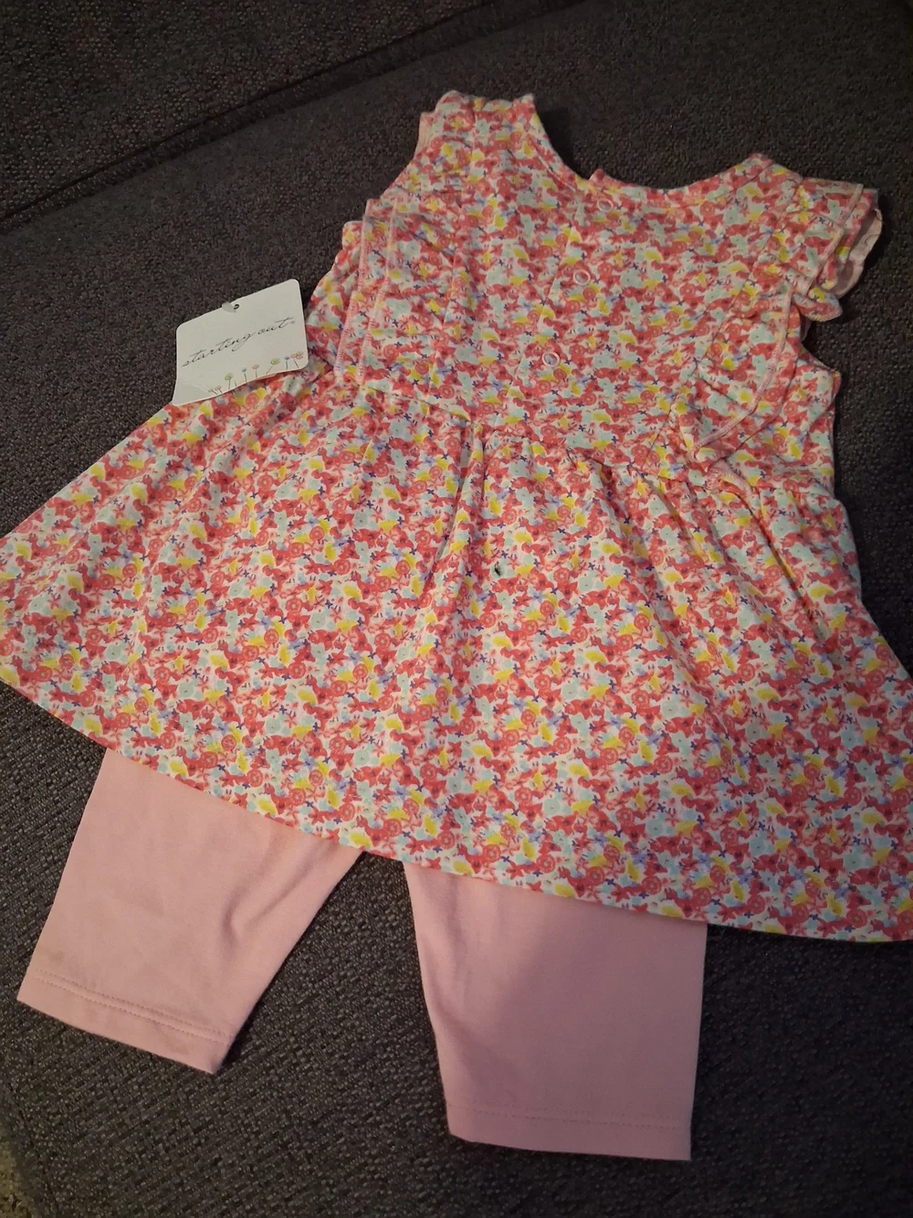 Starting Out Multicolor Floral Baby Tunic & Leggings Set